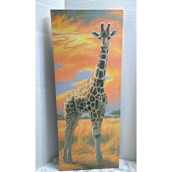 Lucie Bilodeau Mother Giraffe Canvas Prints Safari Art Vibrant Wildlife - Picture 2 of 14